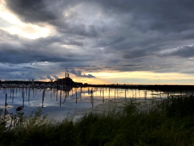 Sunset at Dunkirk Harbor