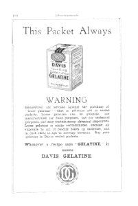 1930s. Advertisement for Davis Gelatine (an Australian made product)