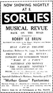 1950. Sorlies Musical Review. TMB June 15, p.2