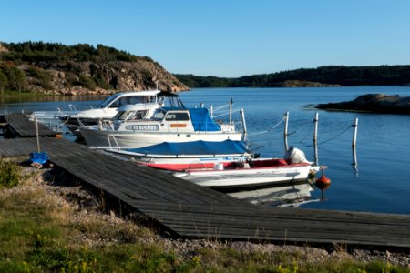 Boats in front of Trommekilen photo