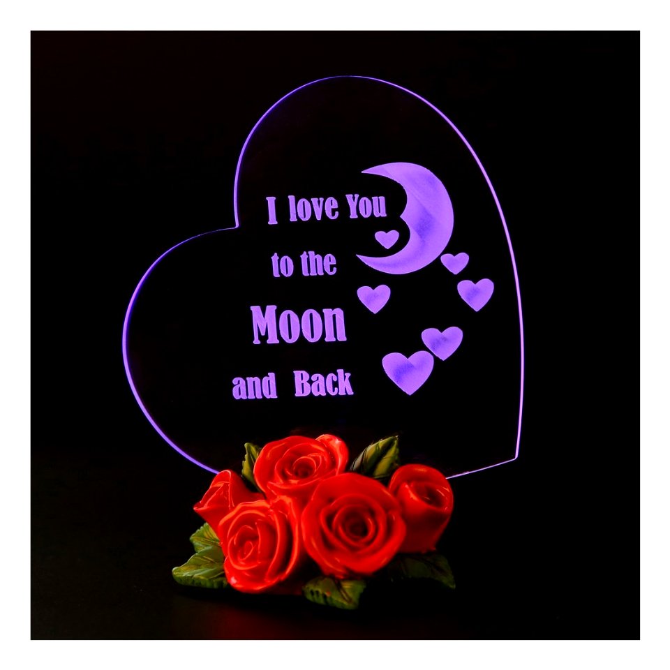 Giftgarden Led Gift Decorations I Love You to the Moon and Back for Valentines Gifts
