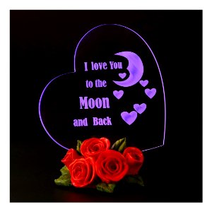 Giftgarden Led Gift Decorations I Love You to the Moon and Back for Valentines Gifts photo