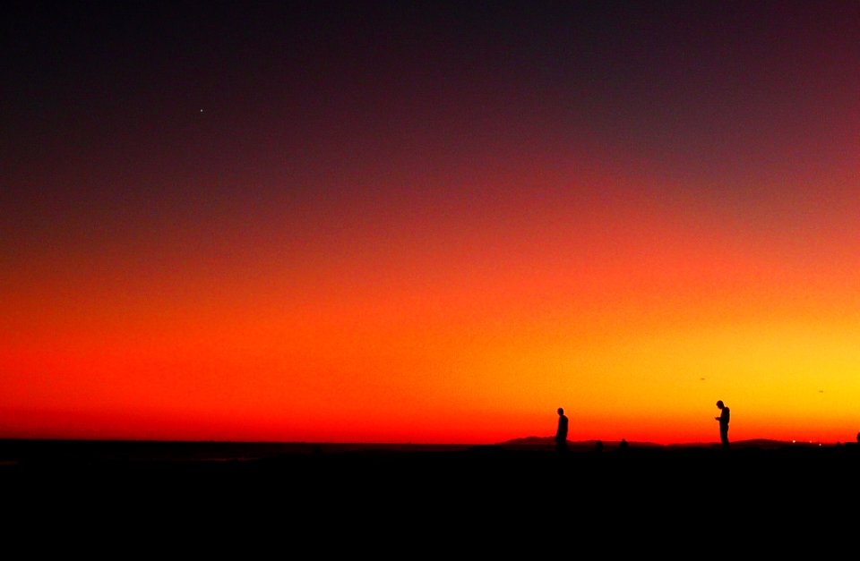 Coucher de soleil à la plage
