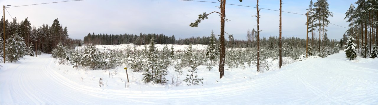 20180207 Cross country skiing track Aura Finland