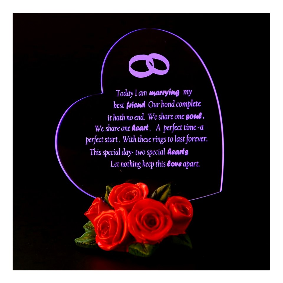 Giftgarden LED Gift Heart Decorations Wedding Gifts for Valentines Gifts