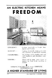 1940s. Advertisement for an electric kitchen