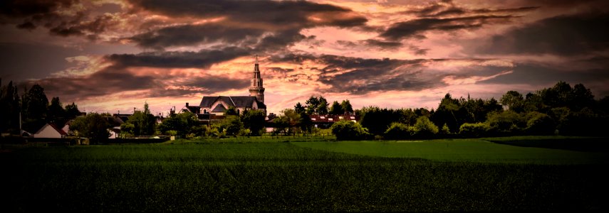 drama sunset in the Beauce photo