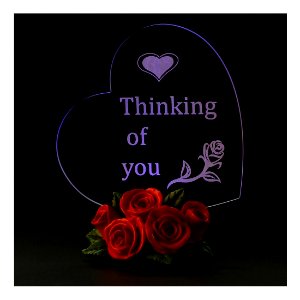 Giftgarden Heart Led Gifts Ornament Thinking of you for Valentines Gifts photo