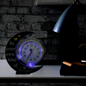 Giftgarden Moon Desk Shelf Clocks LED Gifts for Friends Gift