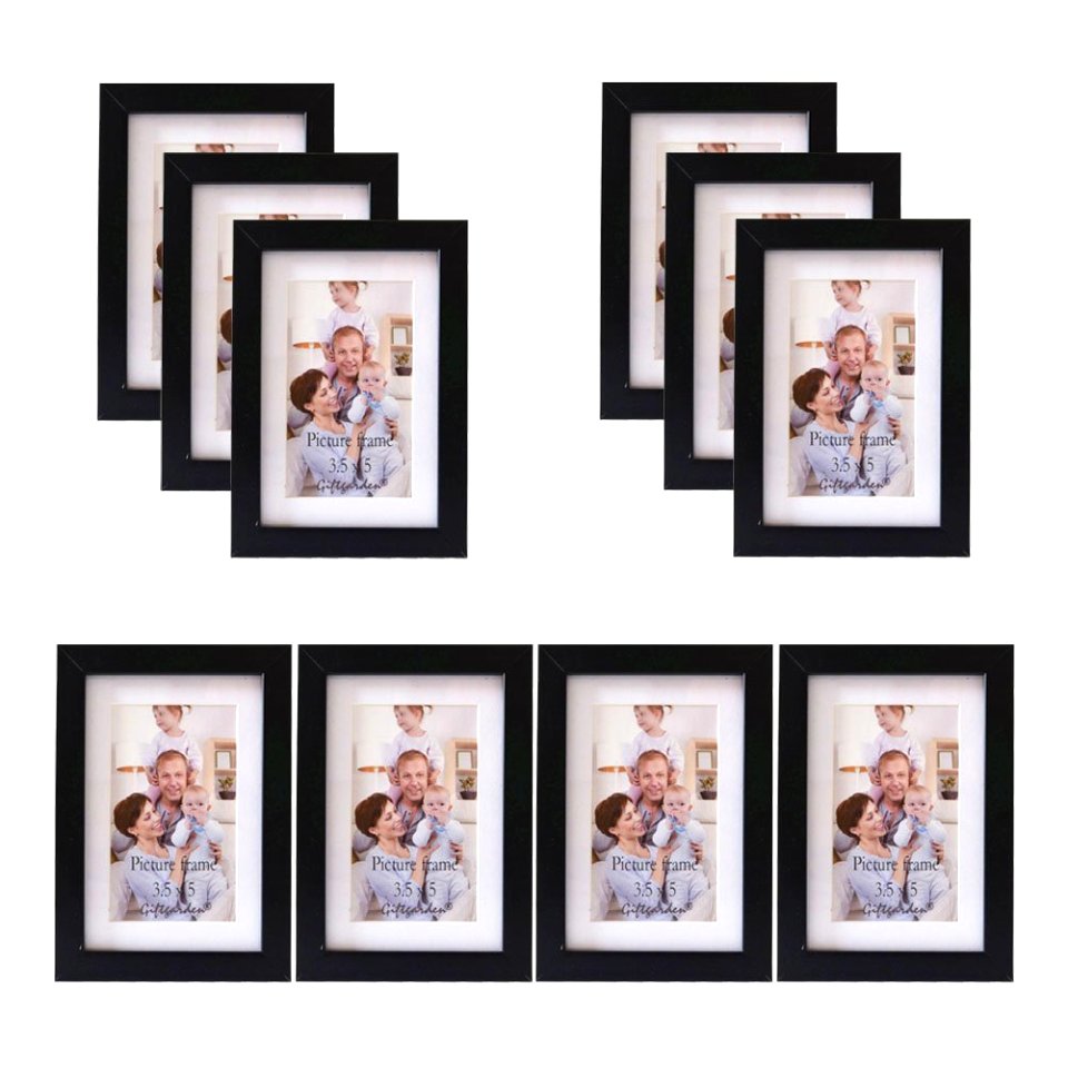 Giftgarden 5 x 3.5 Multi Photo Frames 5x3.5 Inch Synthetic Wood Frame 10pcs Pack