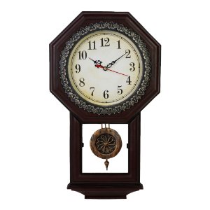 Giftgarden Friends gift Vintage Wall Clock Imitation Wood Color for Home Decor