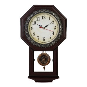 Giftgarden Friends gift Vintage Wall Clock Imitation Wood Color for Home Decor photo