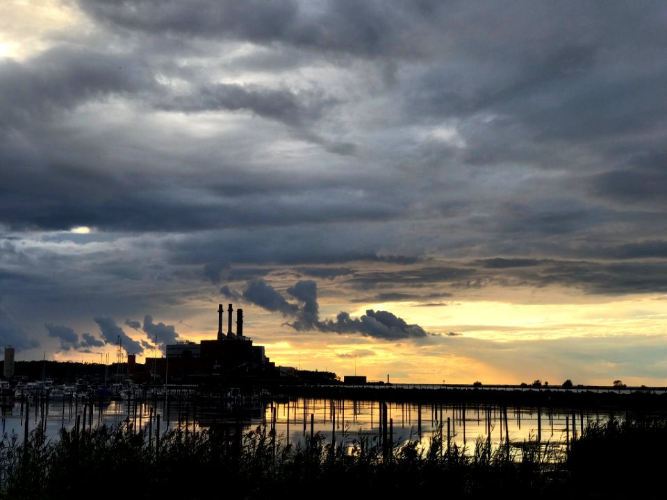 Sunset at Dunkirk Harbor