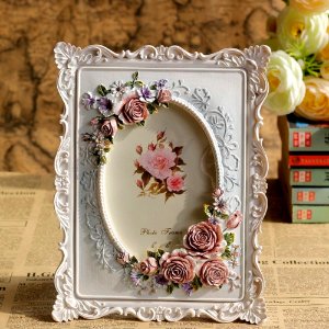 Giftgarden 6x4 Picture Photo Frame White Shabby Chic Rose Frames photo