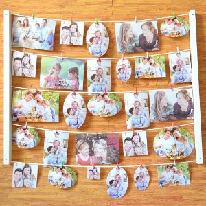 Giftgarden Hanging Photo frame Display Multiple Picture Photo Holder 6x4, 4x4, 3.5x5 photo