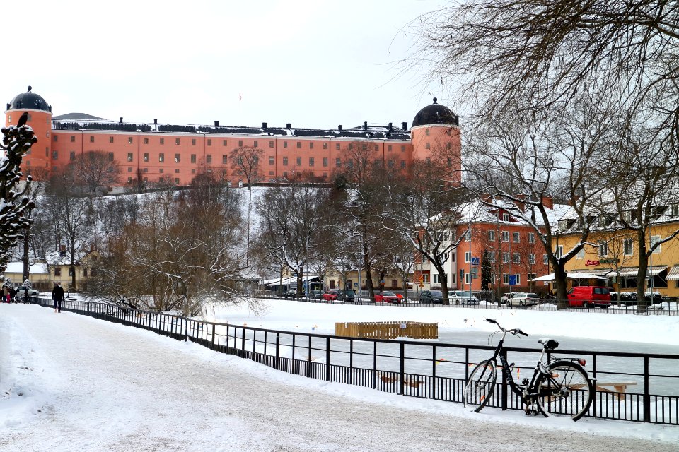 Uppsala slott och Svandammen i Uppsala