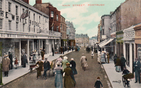 1920 PORTRUSH MAIN STREET COUNTY ANTRIM IRELAND POSTCARD THE WHITE HOUSE