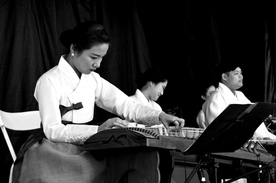 Korean folk music at the Korean festival in Christchurch