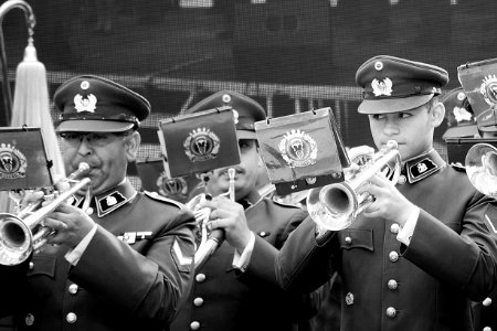 Military orchestra in Santiago Chile