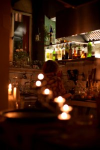 Candles and Kitchen, The Bistro, Mariannenstrasse, Kreuzberg