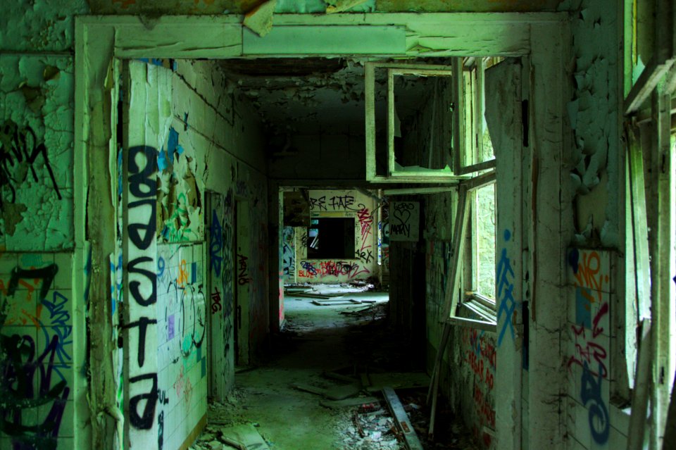 Corridor in Abandoned Kinderkrankenhaus, Weissensee