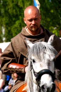 Knight in medieval fairs in Leksand