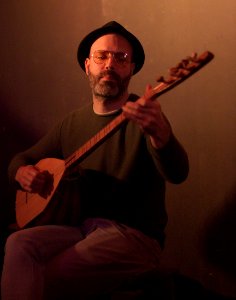 Uros playing at Arabic Film Festival Party in Al Hamra, Prenzlauer Berg