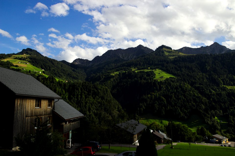 House and Forest on Hillside, Sonntag, Austria