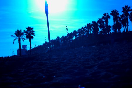 Platja de Barceloneta at Sunset