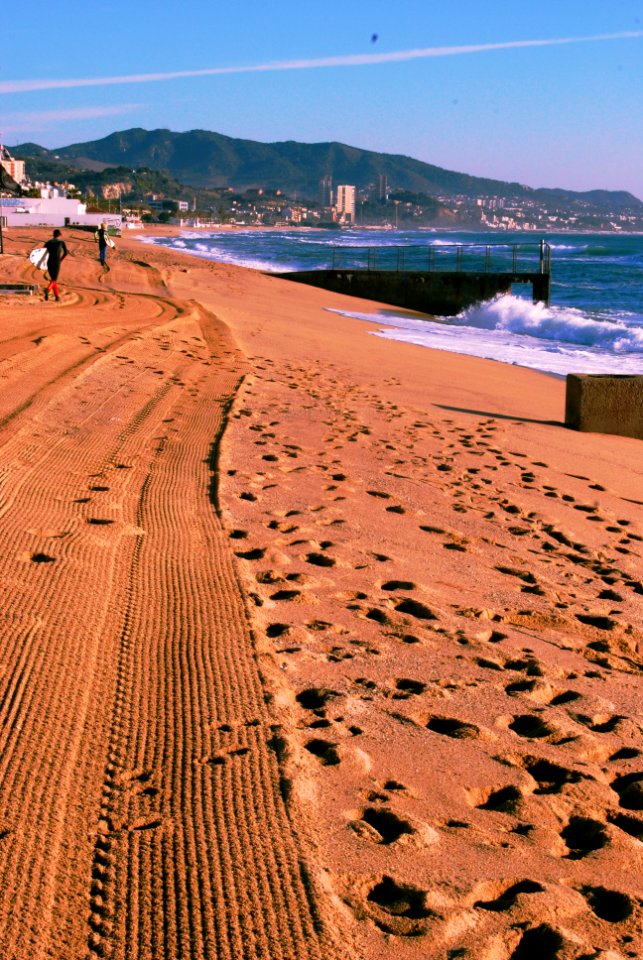 Sand at Playa de Badalona