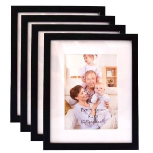 Giftgarden 10 x 8 Multi Picture Photo Frame 10x8 Synthetic Wood Frames Wall Set 4 Pieces