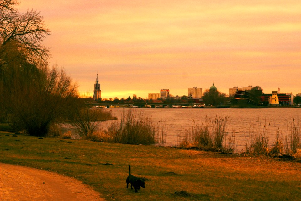 Sunset over Glienicker Lake, Potsdam