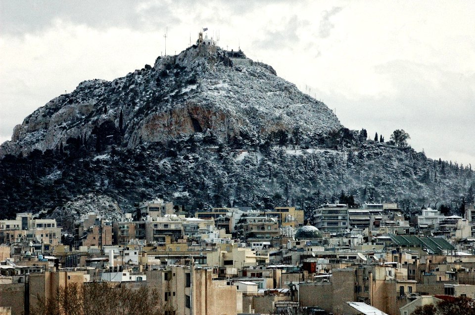Athens in the snow