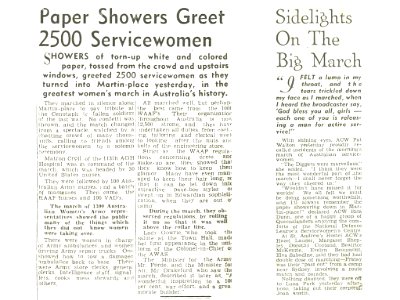 1942 October 17. Newspaper reports on the Big March, Sydney.
