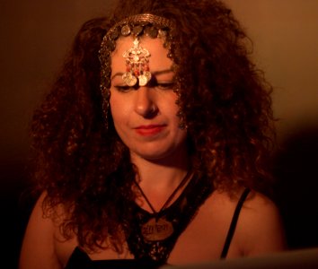 DJ Hilwi playing at Arabic Film Festival Party in Al Hamra, Prenzlauer Berg