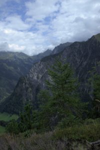 Rocky Mountains and Sky near Sonntag, Austria photo