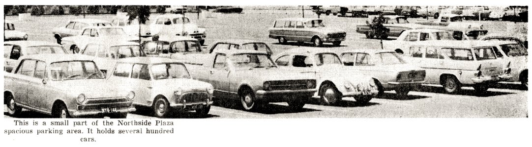 1970, 28 October. Northside Plaza carpark. photo