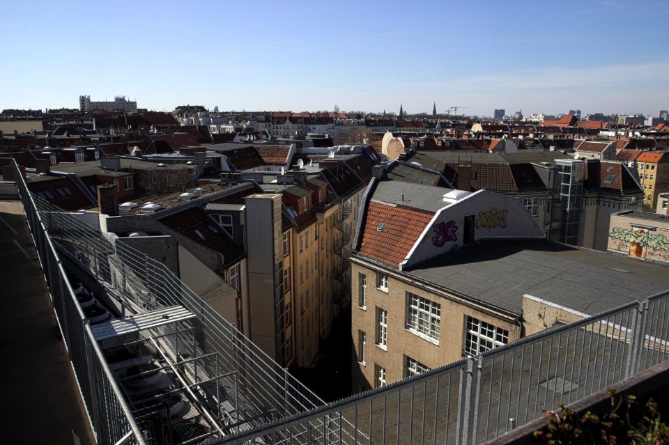 Yards and Rooftops seen from Klunkerkranich, Neukoelln