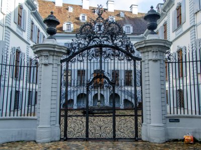 Portes rococo monumentales de la Maison bleue / Monumentale Rokokotüren des Blauen Hauses