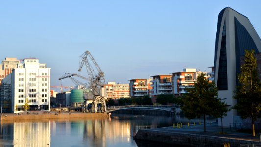 Couché de soleil sur le bassin d'Austerlitz