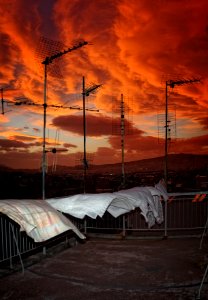 linen at sunset