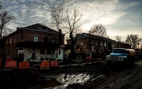 Repair of roads in the city  Vishnovoye (Cherry)