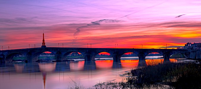 le pont de Blois en pose longue photo