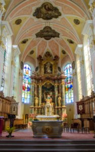Le chœur et son imposant retable - Église abbatiale Saint Cyriaque d'Altorf photo
