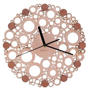 Wooden Wall Clock with Hollow up Design Craft photo