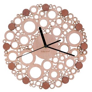 Wooden Wall Clock with Hollow up Design Craft