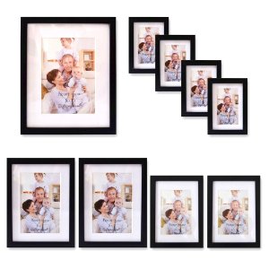 Giftgarden Multi Collage Picture Frame for 9 photo Frames Size 8 x 10", 7 x 5", 6 x 4", 5 x 3.5" photo