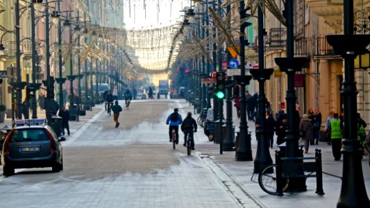 Piotrkowska  Street in Lodz Polen