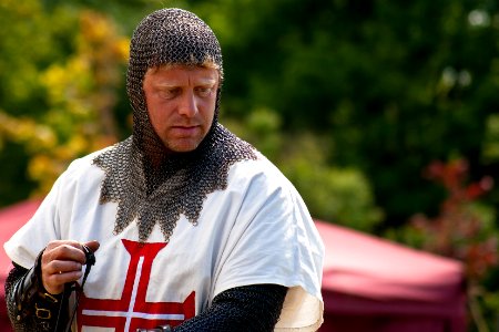 Knight in medieval fairs in Leksand