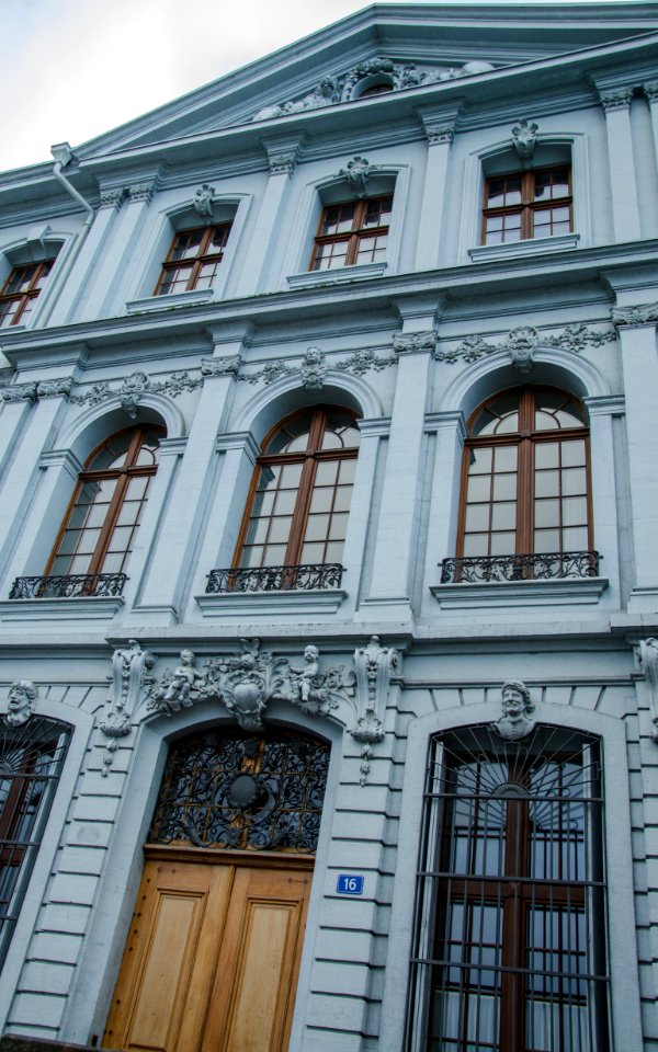 Façade de la Maison bleue (KESB de Bâle-Ville) / Fassade des Blauen Hauses (Reichensteinerhof)